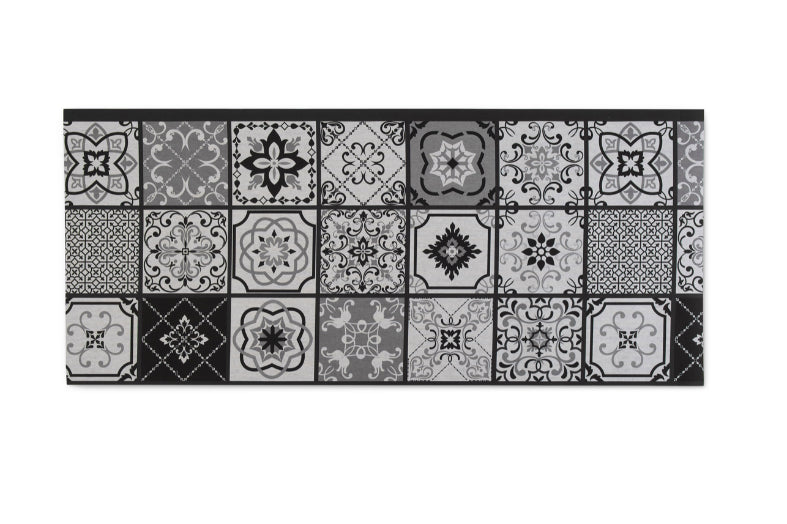 Tappeti Cucina Moderni e Antiscivolo | Passatoie PVC Piastrelle Grigie 52X500