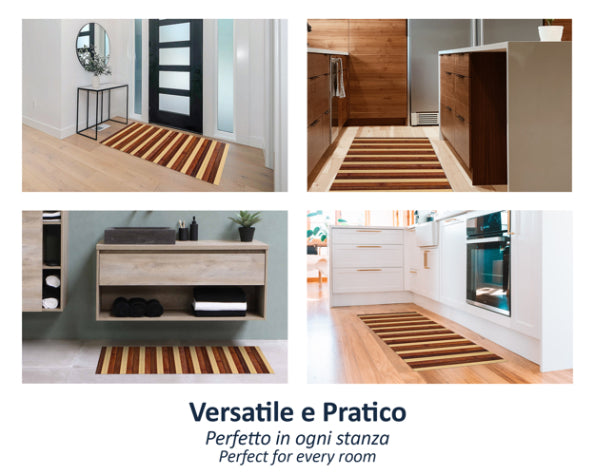 Tappeti Cucina Moderni e Antiscivolo | Passatoie PVC #11.DEGRADEMARRONE