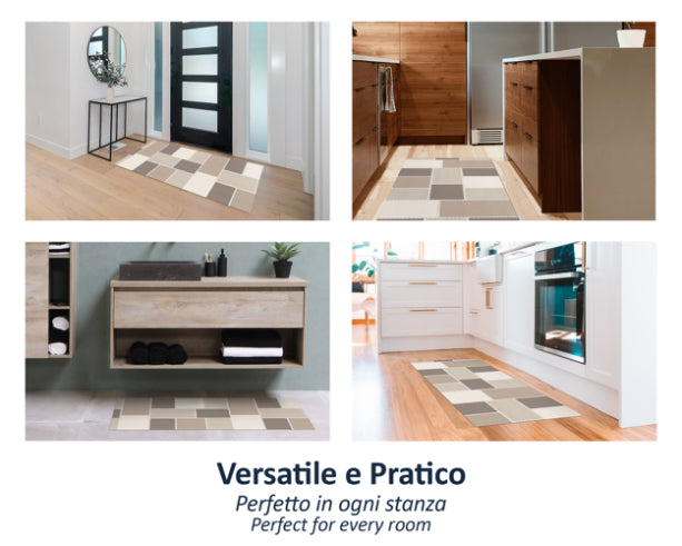 Tappeti Cucina Moderni e Antiscivolo | Passatoie PVC #60.MOSAICOTORTORA