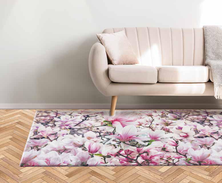Tappeto Cucina Antimacchia e Antiscivolo | Fiori di Magnolia