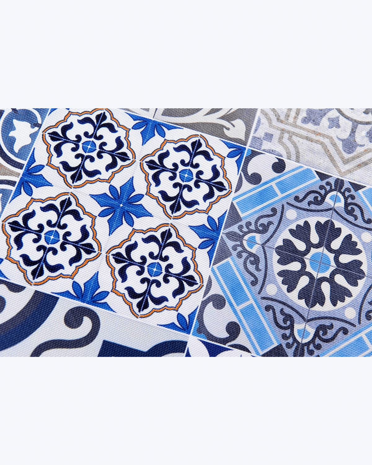 Tappeto Passatoia Antiscivolo e Antimacchia in PVC Stampa Maiolica Blu