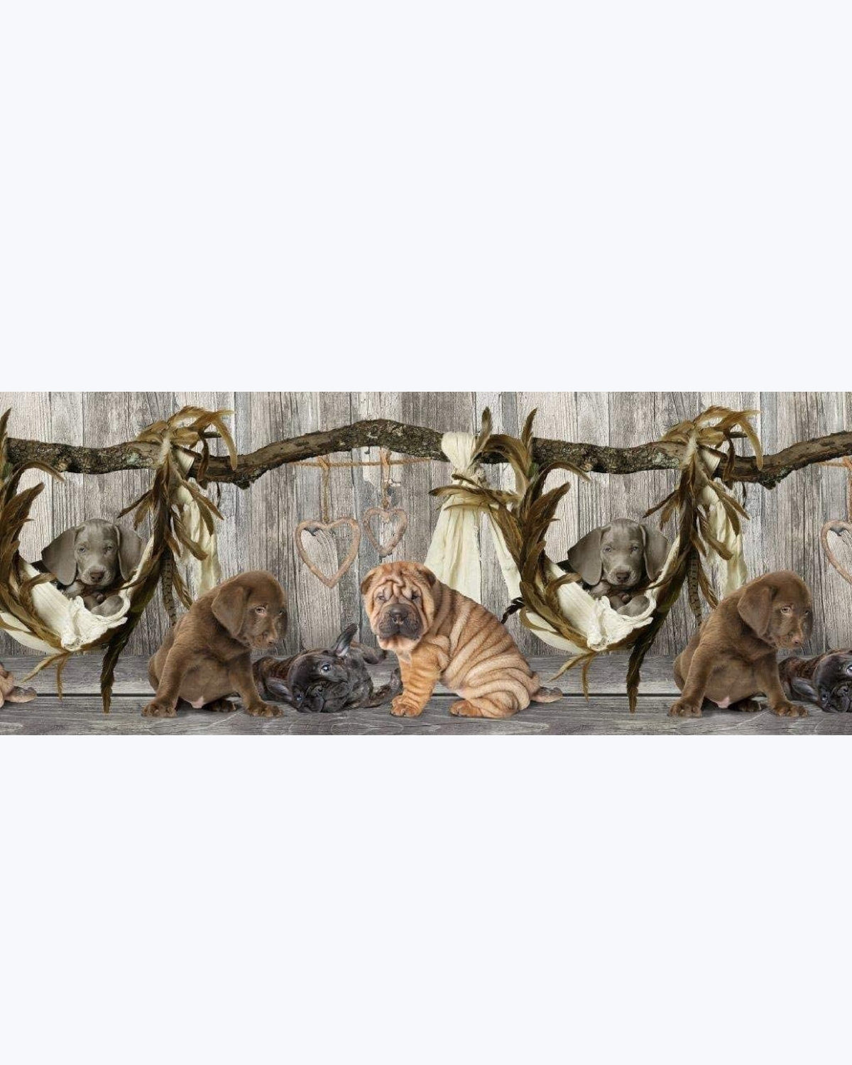 Tappeto Passatoia Antiscivolo e Antimacchia in PVC con Stampa Cagnolini 52X500
