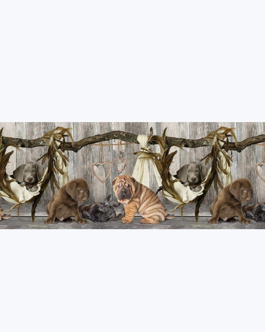 Tappeto Passatoia Antiscivolo e Antimacchia in PVC con Stampa Cagnolini 52X500