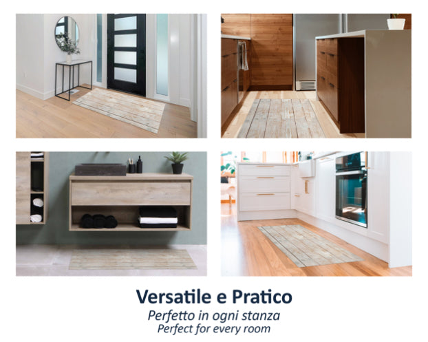 Tappeti Cucina Moderni e Antiscivolo | Passatoie PVC #08.PARQUETCHIRO