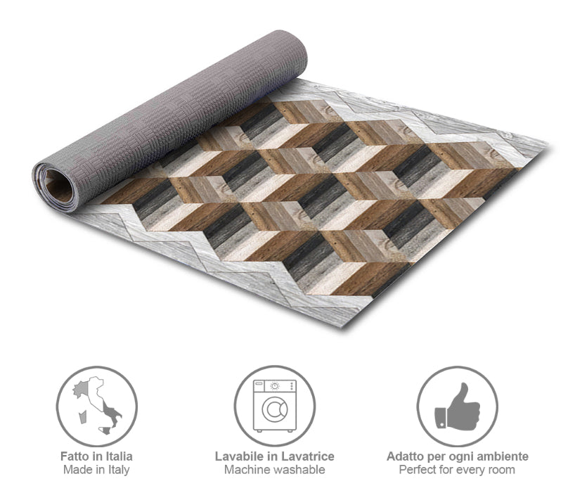 Tappeti Cucina Moderni e Antiscivolo | Passatoie PVC #474C.OBLIVION