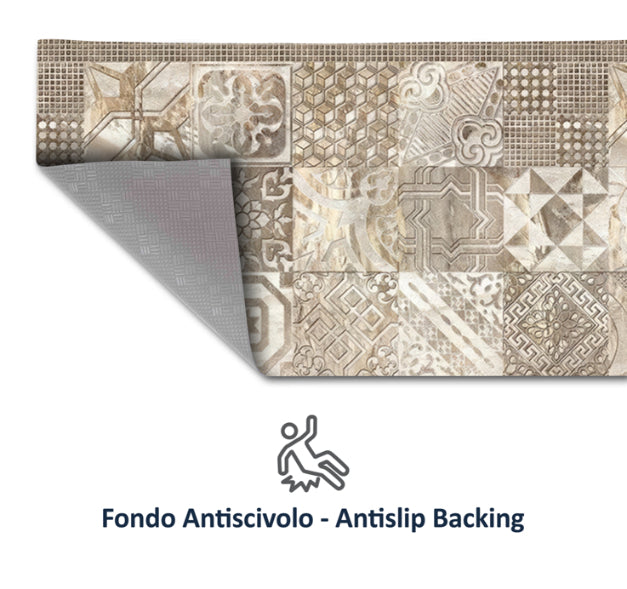 Tappeti Cucina Moderni e Antiscivolo | Passatoie PVC #476C.ATELIER