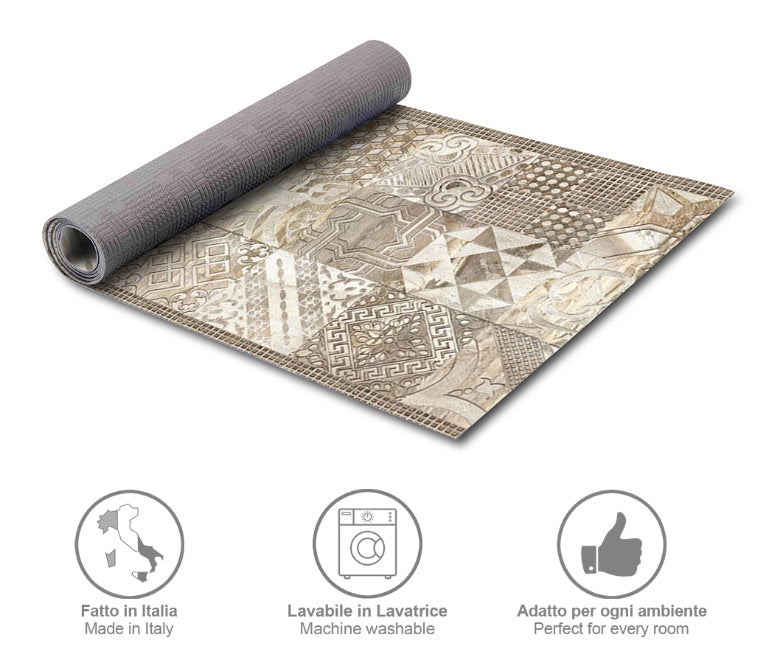 Tappeti Cucina Moderni e Antiscivolo | Passatoie PVC #476C.ATELIER