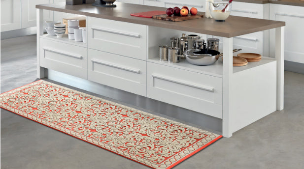 Tappeto Passatoia Antiscivolo per Cucina / Bagno | Fantasia Foliage