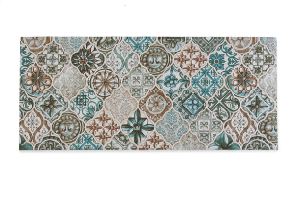Tappeti Cucina Moderni e Antiscivolo | Passatoie PVC Piastrelle Verdi 52X500
