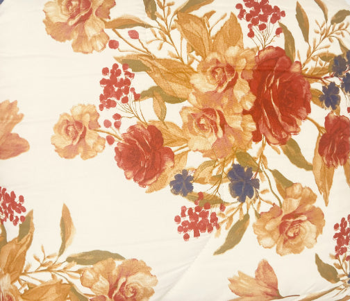 Piumone Invernale Made in Italy - Trapunta Invernale Fantasia Fiori Rossi