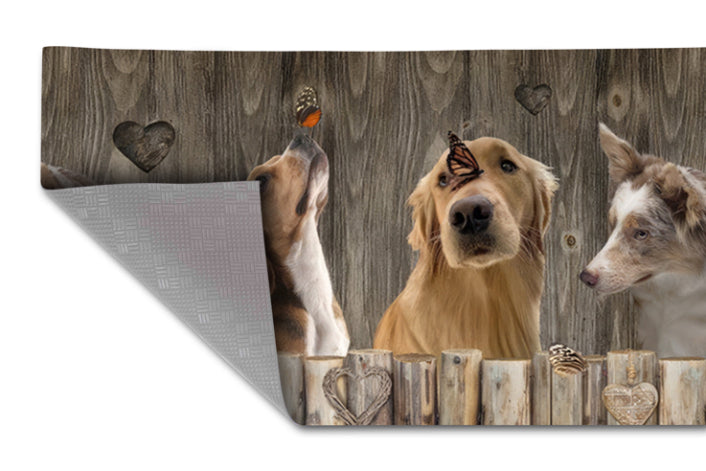Tappeti Cucina Moderni e Antiscivolo | Passatoie PVC #465.DOGPAPILLON