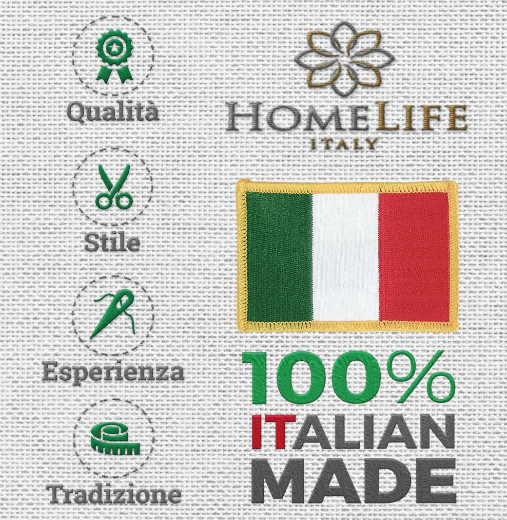 HomeLife Telo Copridivano 4 posti con Braccioli in Cotone Made In Italy |  Copri Divano Moderno Antimacchia e Idrorepellente | Copridivano per 4 Posti
