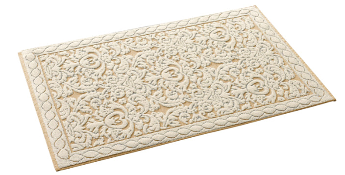 Tappeto Passatoia Antiscivolo per Cucina / Bagno | Fantasia Foliage Beige