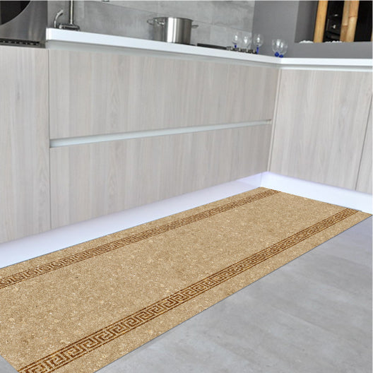 Tappeti Cucina Moderni e Antiscivolo | Passatoie PVC Tinta Unita Beige