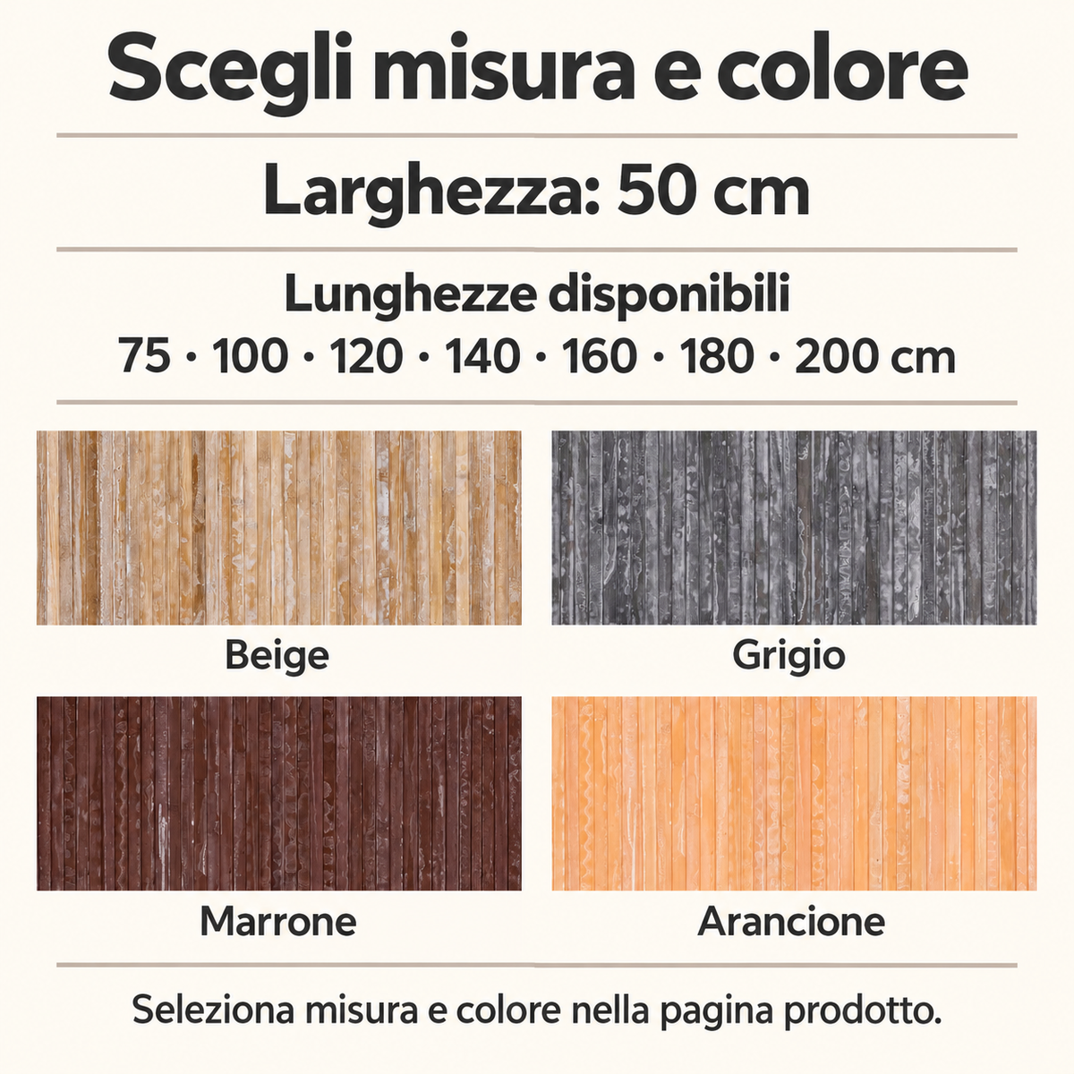 CosìCasa Tappeto Cucina in Bambù Lavabile e Antiscivolo