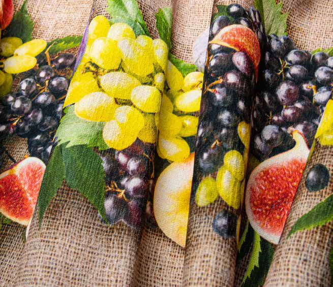 Tappeto Cucina Antimacchia e Antiscivolo | Fichi e uva