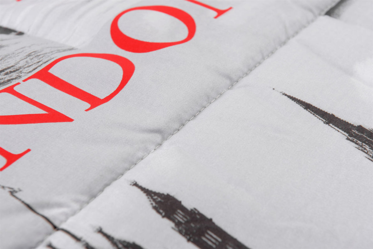 Piumone Letto Trapuntato Autunno/Inverno Fantasia Londra