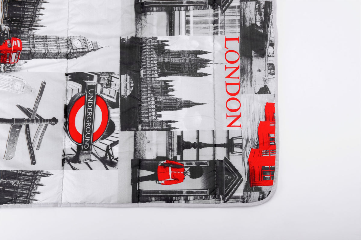 Piumone Letto Trapuntato Autunno/Inverno Fantasia Londra