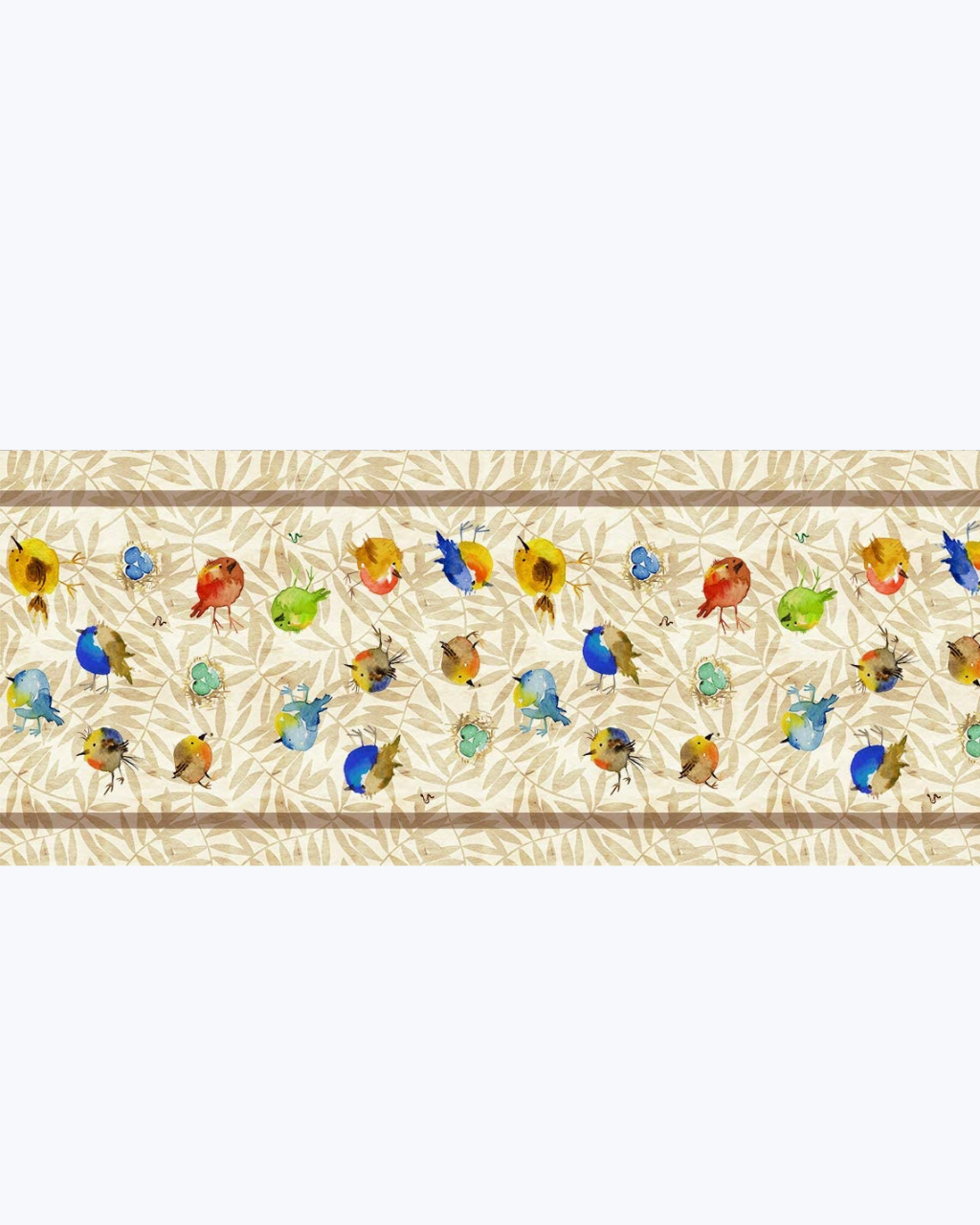 Tappeto Passatoia Antiscivolo e Antimacchia in PVC Stampa Uccellini 52X500