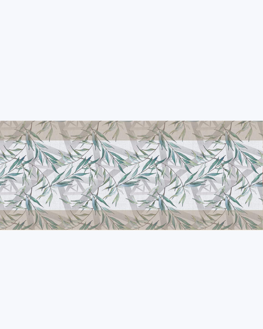 Tappeto Passatoia Antiscivolo e Antimacchia in PVC Stampa Foglie 52X500