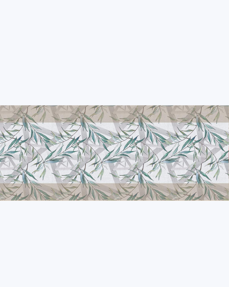 Tappeto Passatoia Antiscivolo e Antimacchia in PVC Stampa Foglie 52X500
