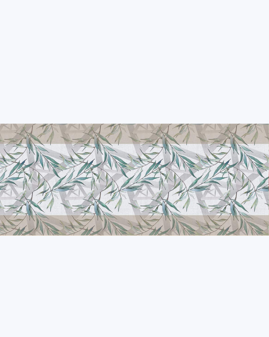 Tappeto Passatoia Antiscivolo e Antimacchia in PVC Stampa Foglie 52X500