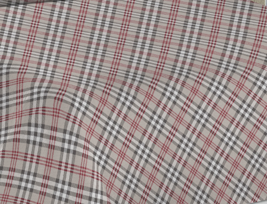 Lenzuolo Copriletto Estivo in Cotone Piquet - Fantasia Tartan