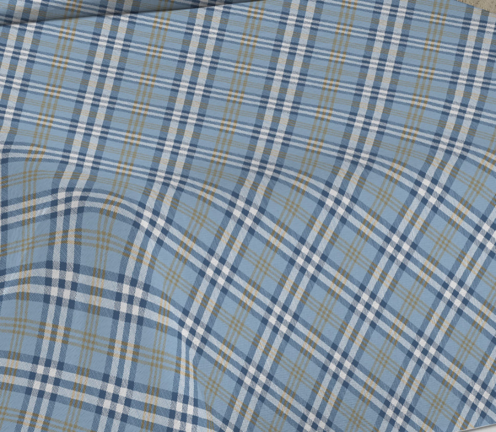 Lenzuolo Copriletto Estivo in Cotone Piquet - Fantasia Tartan