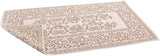 Tappeto Bagno in Cotone con Decorazione Barocca Beige
