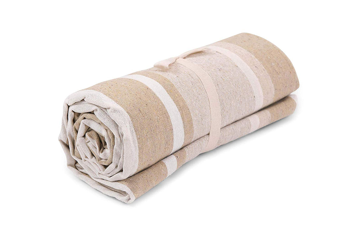 Telo Arredo Copritutto in Cotone Rigato - Perfetto come Copriletto o Copridivano