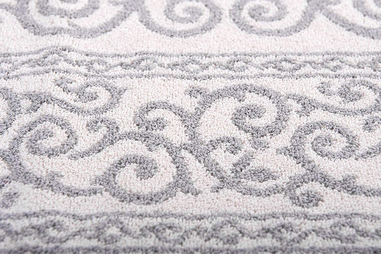 Tappeto Bagno Baroni Home - Cotone 100%, 45x60 Cm, Grigio, Super Assorbente E Morbido - Foto 4