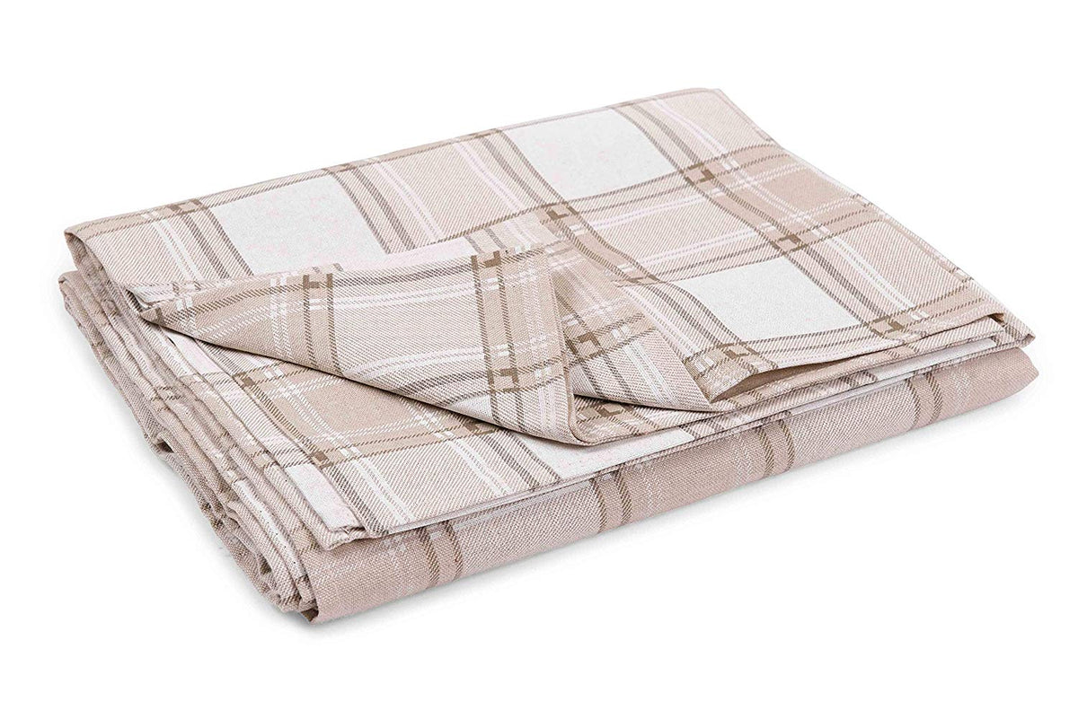 Telo Arredo Copritutto in Cotone Fantasia Scozzese - Perfetto come Copriletto o Copridivano