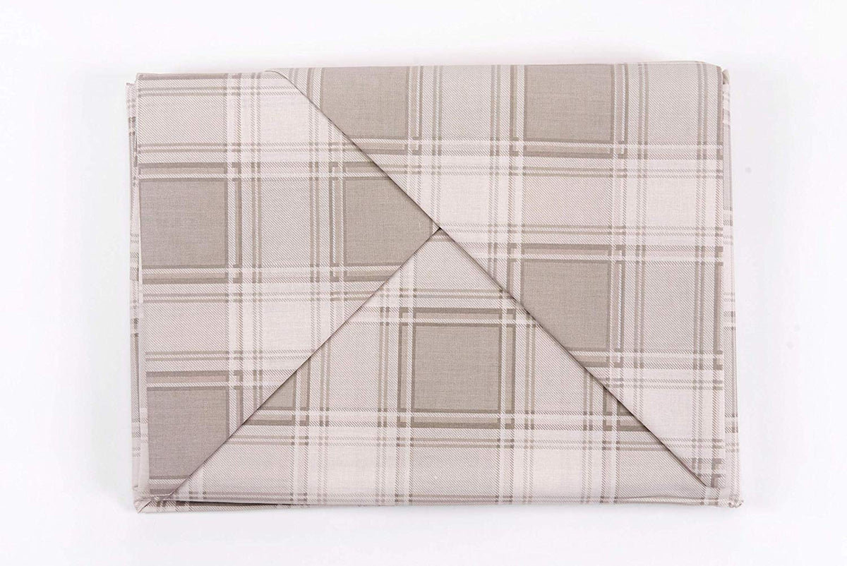 Sacco Copripiumino con Federe in Cotone con Stampa in Tartan Scozzese