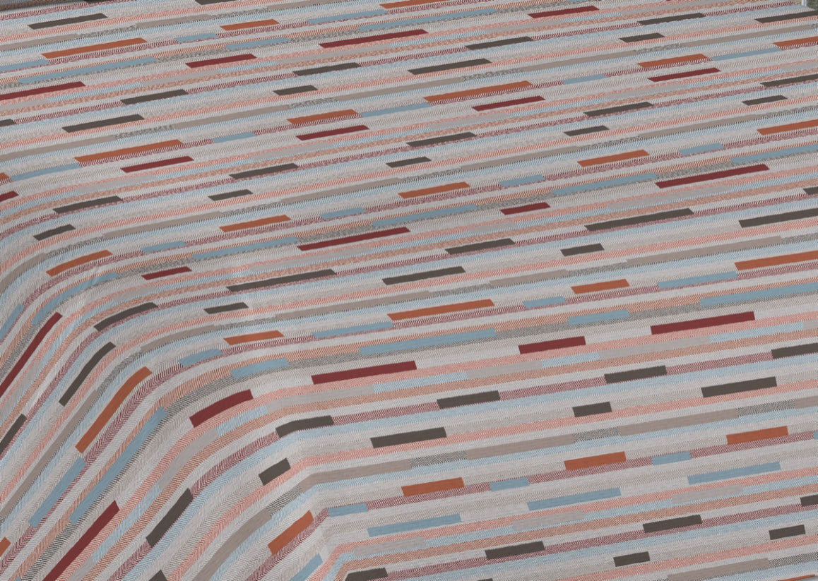 Lenzuolo Copriletto Estivo in Cotone Piquet - Fantasia Geometrica