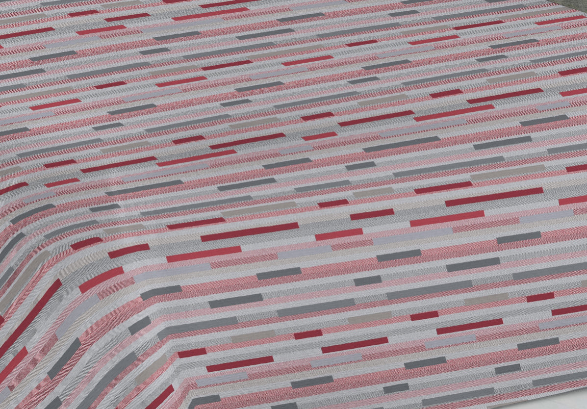 Lenzuolo Copriletto Estivo in Cotone Piquet - Fantasia Geometrica
