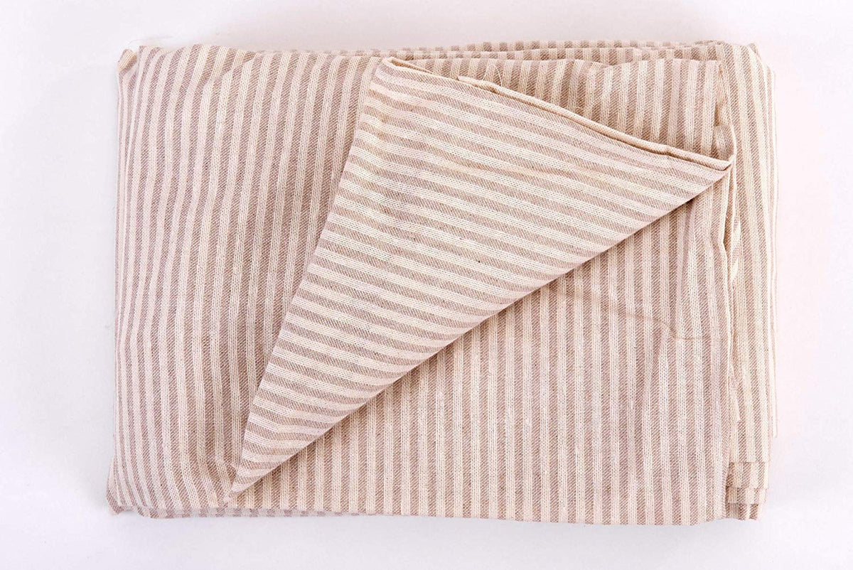 Copripoltrona / Copridivano con Lacci in Cotone | Righe Sottili
