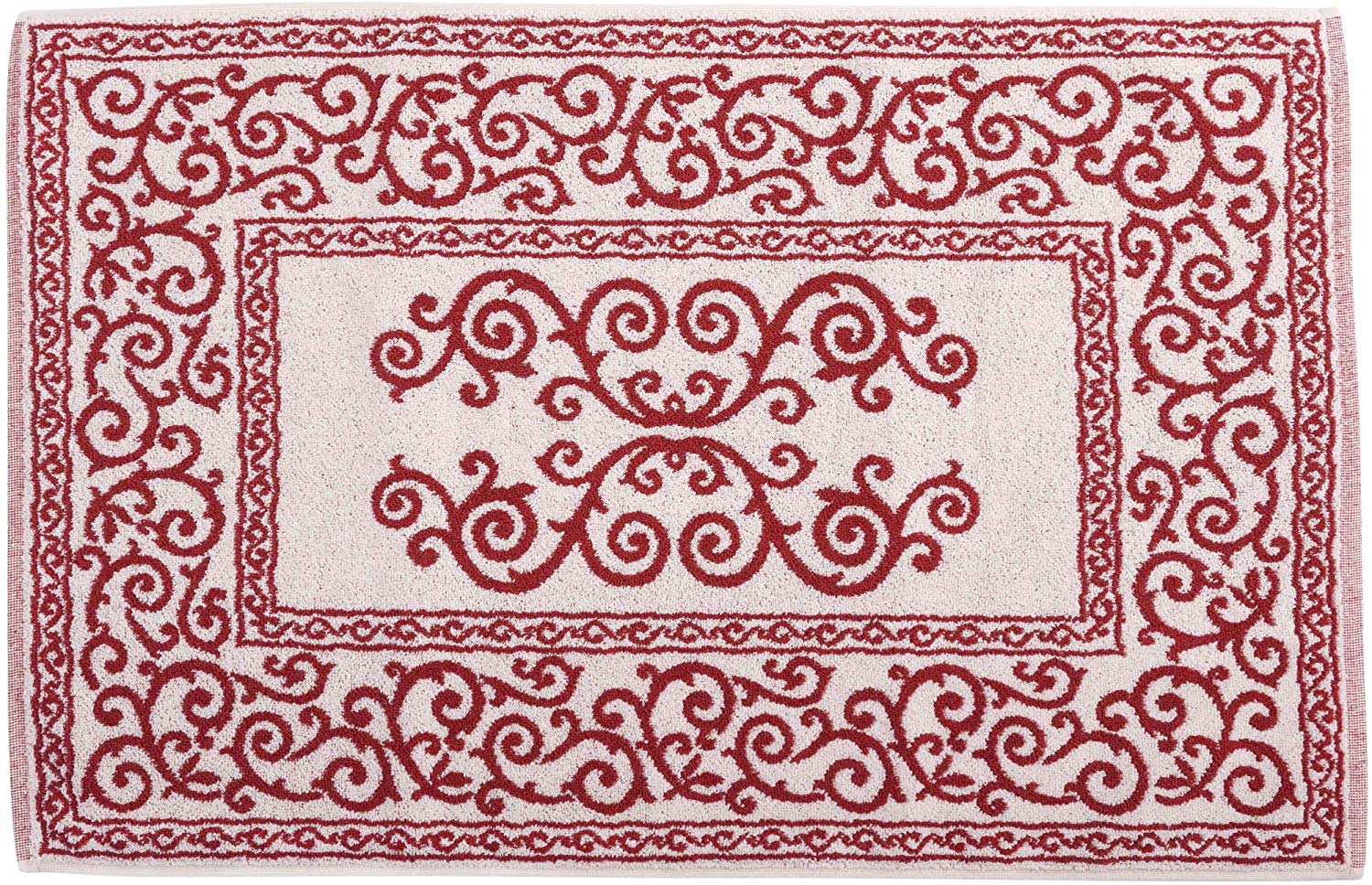 Tappeto Bagno in Cotone con Elegante Decorazione Floreale Colorata