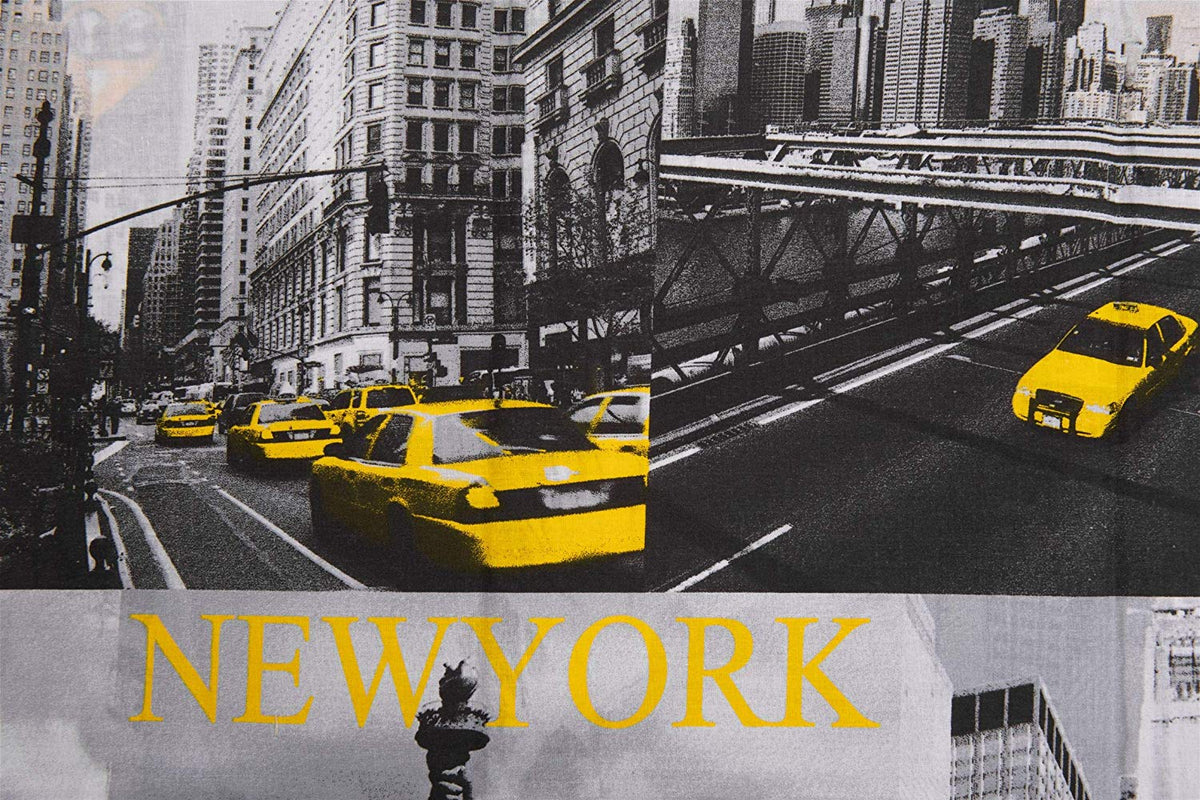Telo Arredo Copritutto in Cotone Fantasia New York - Perfetto come Copriletto o Copridivano