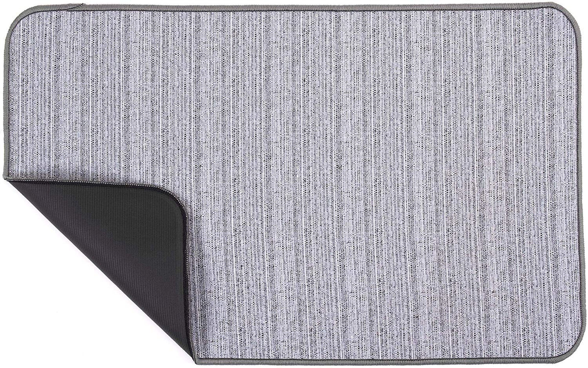 Tappeto Cucina Antiscivolo in Cotone con Colorazione Melange Grigio