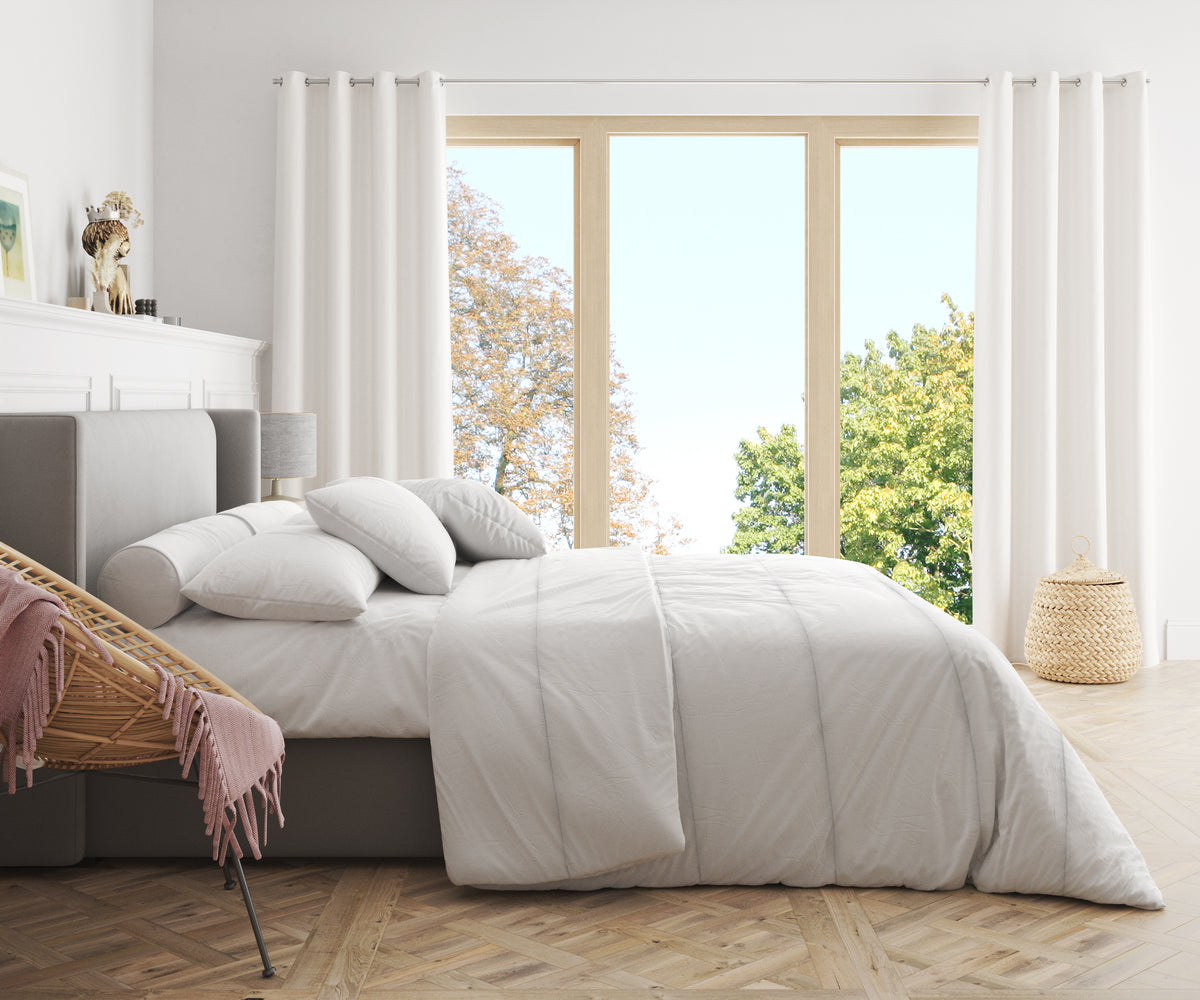 Piumone Invernale 360 gr/mq Made in Italy - Calda Trapunta Invernale Reversibile Bianco