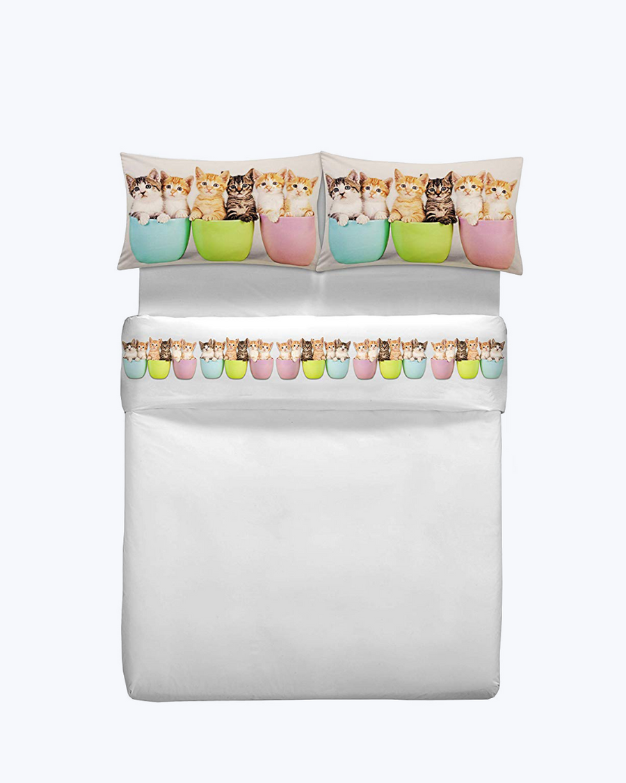 Set Lenzuola in Cotone - Completo Letto con Stampa Digitale 2 Piazze - [2Piazze]