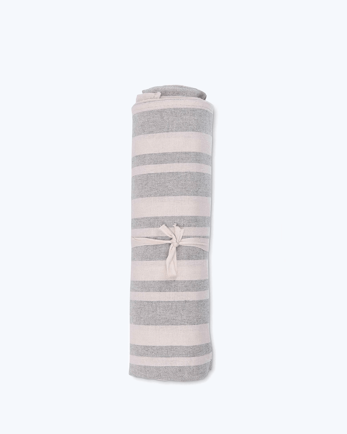 Telo granfoulard rigato in misto cotone jacquard Grigio