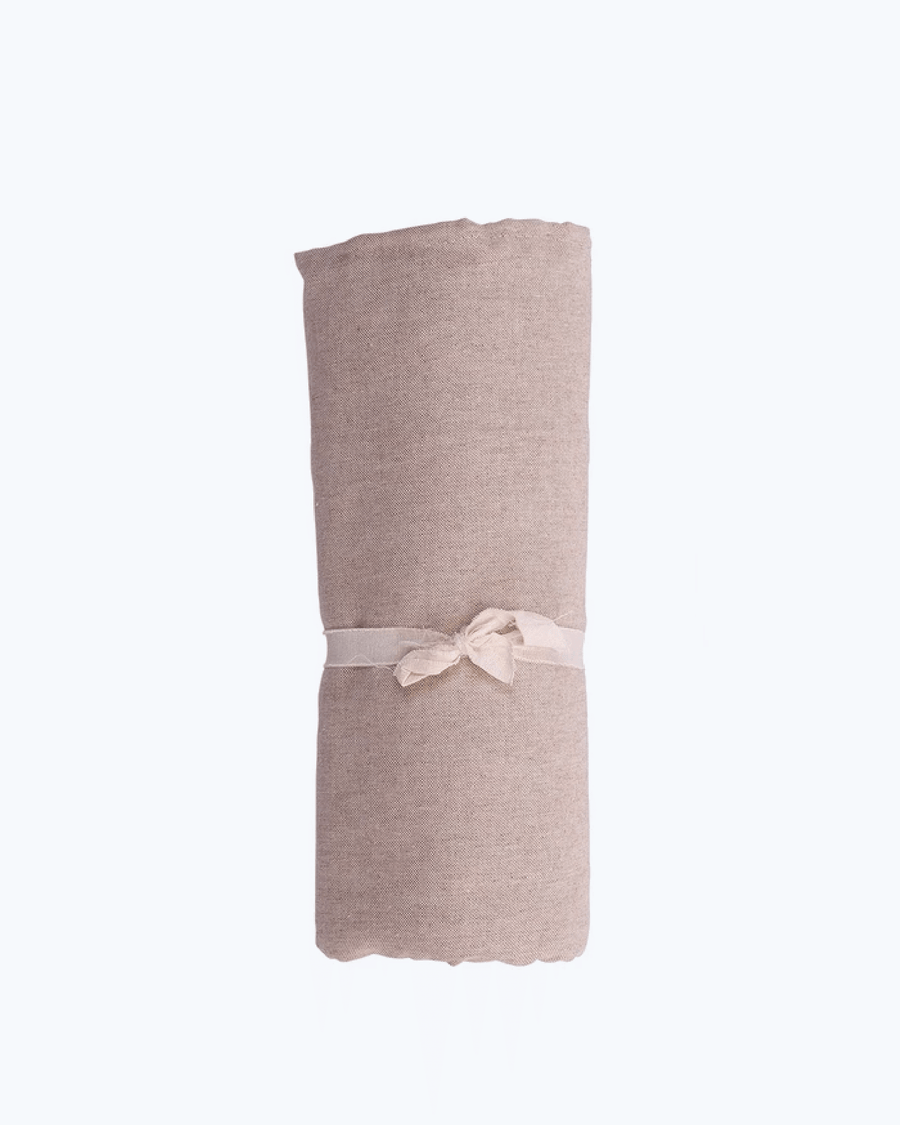 Telo arredo copritutto in misto cotone a tinta unita Beige