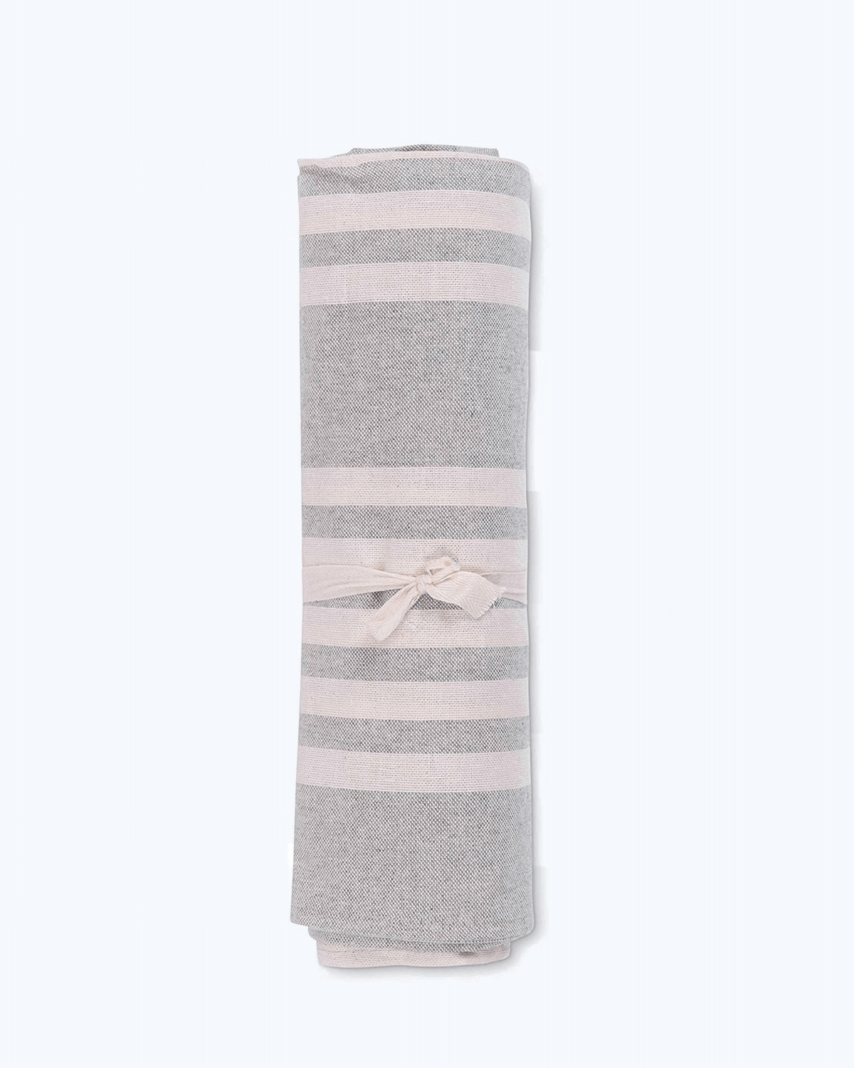 Telo Arredo Copritutto in Cotone con Righe - Il Perfetto Copriletto o Copridivano Grigio