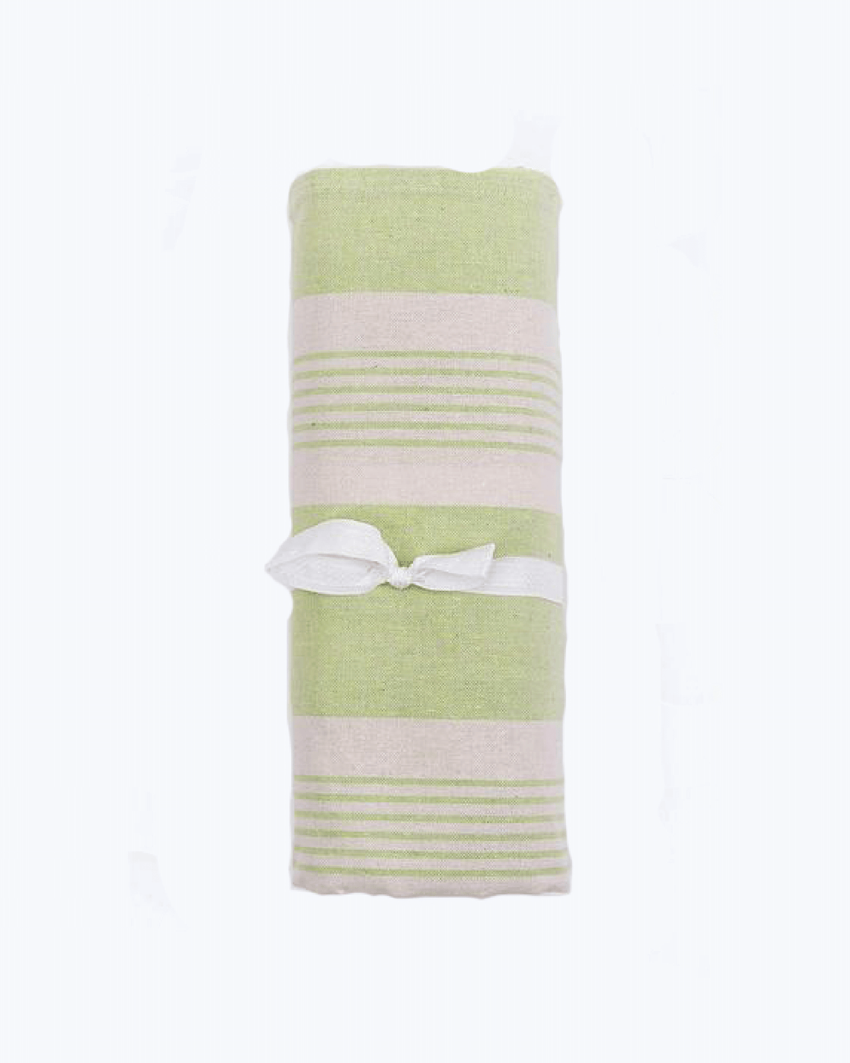 Telo arredo copritutto a righe in misto cotone Verde