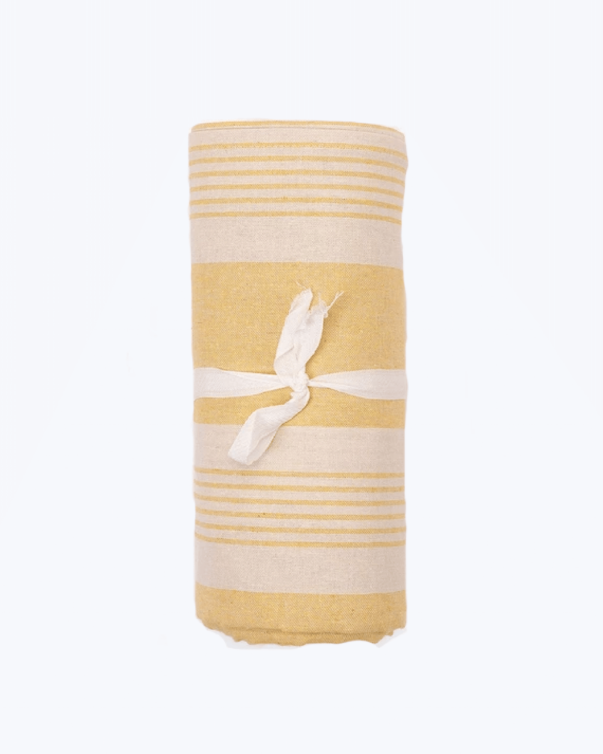 Telo arredo copritutto a righe in misto cotone Giallo