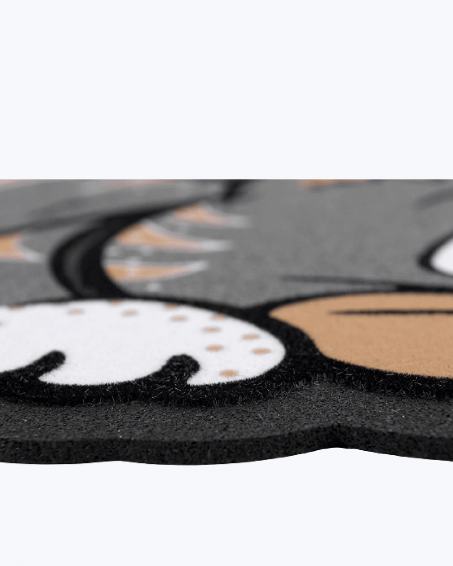 Zerbino Ingresso Casa Gomma 40x70 Cm Disegno Gatto - Tappeto Asciugapassi Antiscivolo Per Interno o Esterno - Tappeto Ingresso Per Arredamento Casa