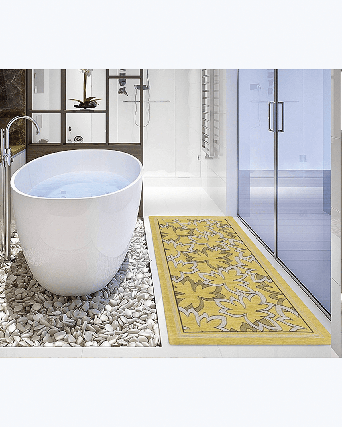 Tappeto Cucina Antimacchia e Antiscivolo | Fantasia Foliage