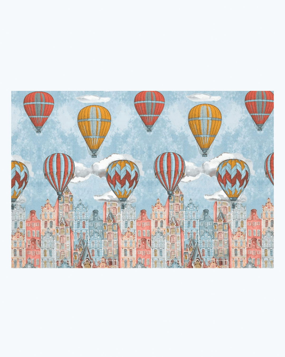 Lenzuolo Copriletto Estivo in Cotone Piquet - Fantasia Mongolfiere