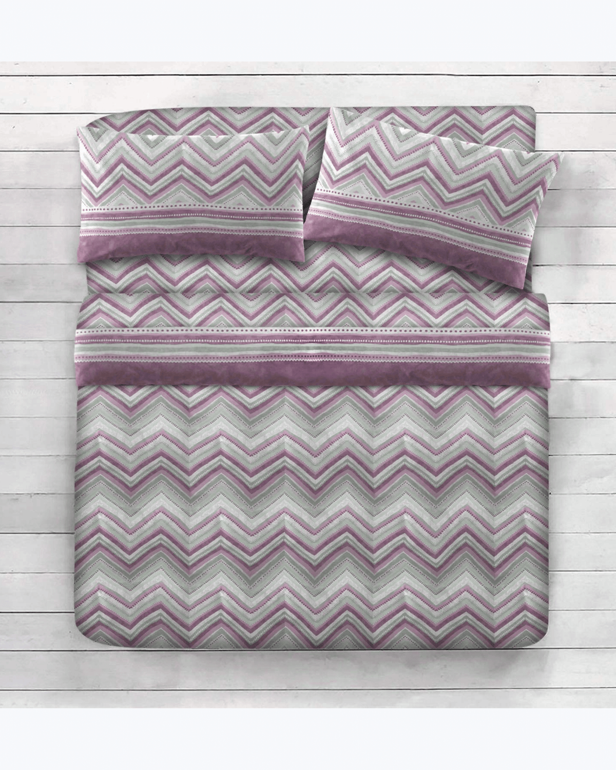 Set Lenzuola in Flanella di Cotone Completo Letto Autunno Inverno Rosa